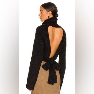 Majorelle 
Elouise Tie Back Sweater in Black size small